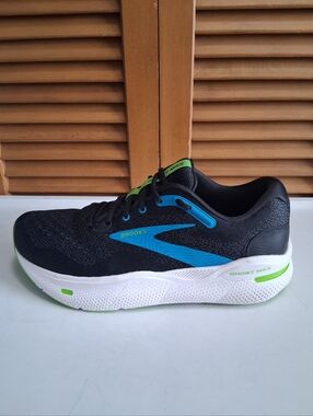 Brooks Ghost Max Black/Atomic Blue Men's Running Shoe * Size: 9 (2E) Wide